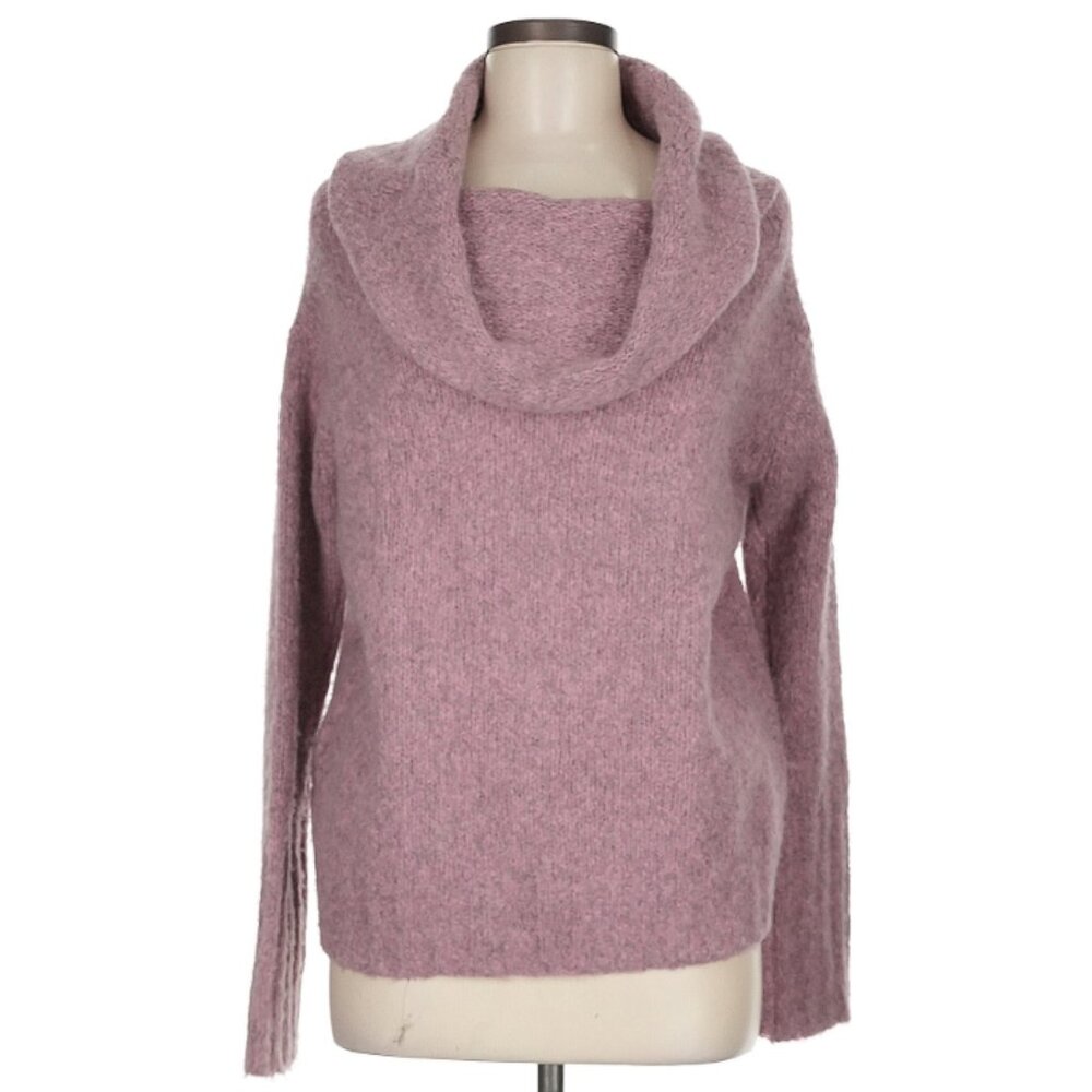 Vince Pink Alpaca Blend Cowl-Neck Sweater - Size M